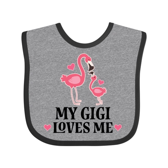Inktastic My Gigi Loves Me Flamingo Girls Baby Bib