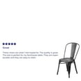 thumbnail image 2 of Commercial Grade 4 Pack Distressed Black Metal Indoor-Outdoor Stackable Chair, 2 of 9