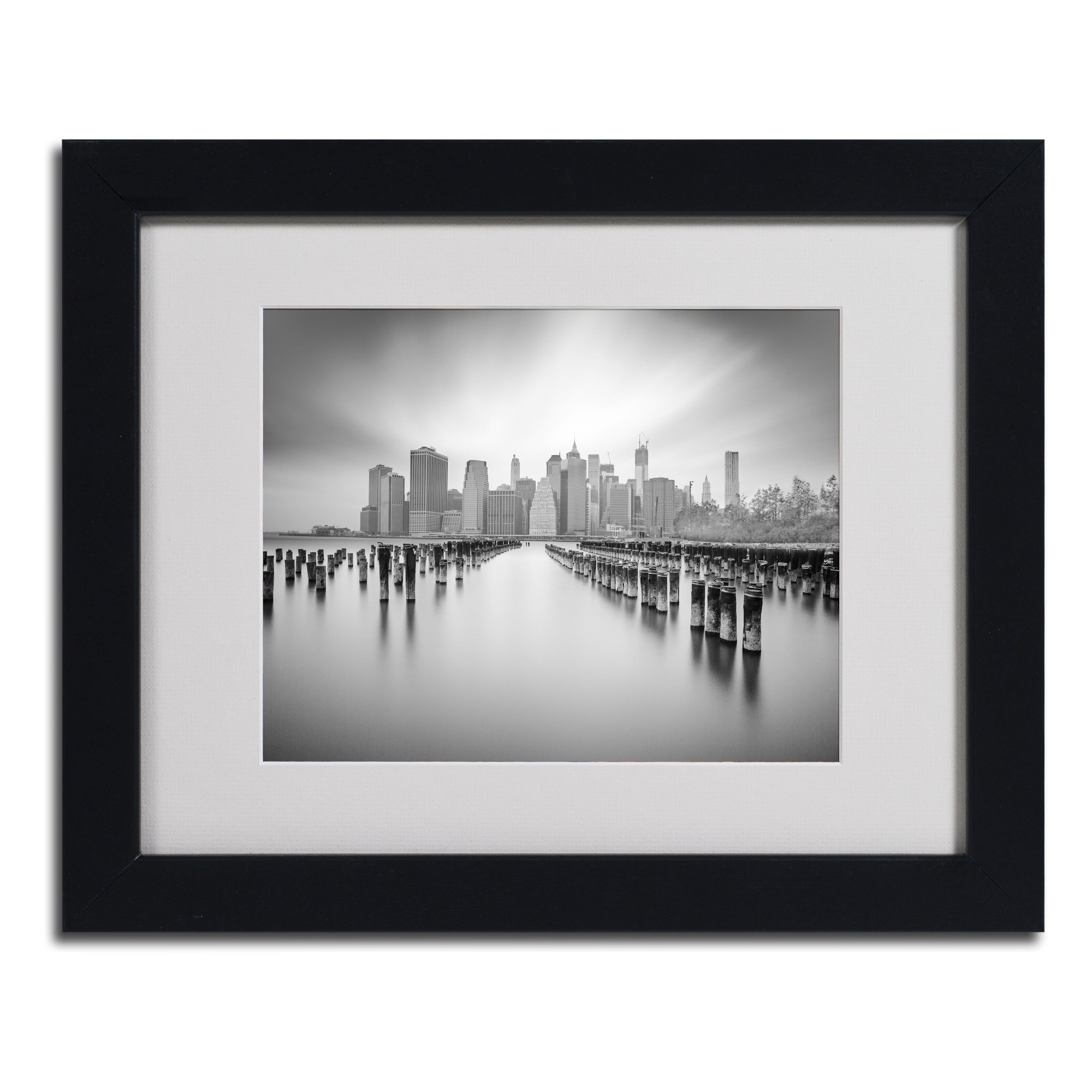 Matted art under acrylic in a wood frame
