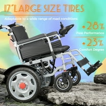 Edcsi Lightweight electric folding wheelchair, Foldable electric wheelchair, Adult electric wheelchairs, Foldable electric mobility scooter for seniors, Electric mobility scooter