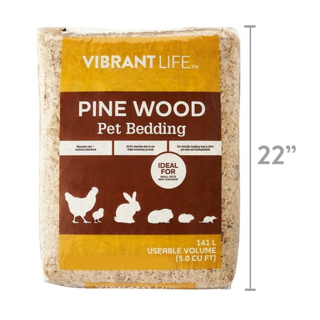 Vibrant Life Pine Wood Pet Bedding, 141 L