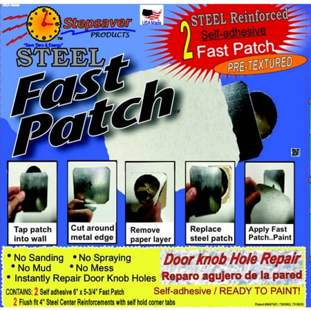 Stepsaver Products Steel Fast Patch Pre Textured Wall Patch Kit