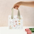 thumbnail image 4 of Unique Bargains Floral Design Reusable Gift Bag for All Occasions Beige Clear Small, 4 of 5