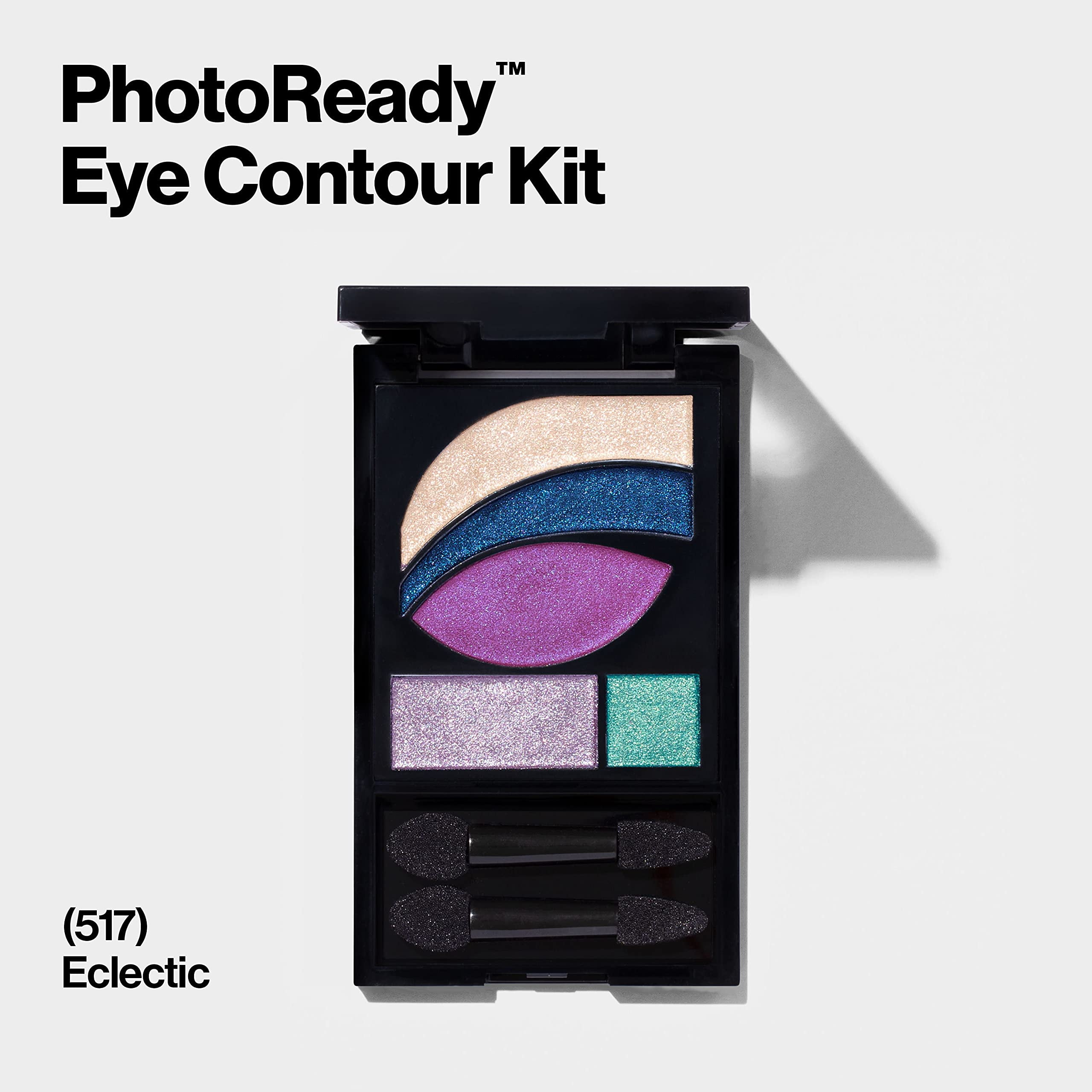 Revlon Photoready Eye Contour Kit: 5 Shades of Eclectic Eyeshadow Palette - Double-Ended Brush Included! Limited Offer!