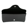 thumbnail image 3 of Eyeglasses Sunglasses Case Black PU Leather Semi-Hard Case Snap Button Closure, 3 of 3