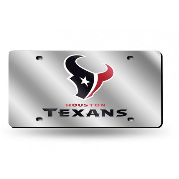 Houston Texans Silver Laser License Plate