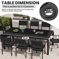 thumbnail image 3 of Crestlive Products 9-Piece Outdoor Dining Table Set for 8, Aluminum Patio Table and Chairs with Umbrella Hole, Black, 3 of 6