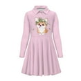 thumbnail image 4 of DISNIMO Corgi Dress for Girls Daisy Dresses for Kids Long Sleeve Collared Dress Kids Casual Midi Dress Girls Size 11/12 Fall Dress with Collar for Girls Button Up Dress Skater Dress Kids Clothing, 4 of 7