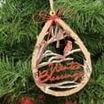 thumbnail image 3 of Holiday Ornament Winter Blessing/Merry Christmas Cardinal Laser 133196 Winter, 3 of 3