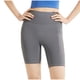 thumbnail image 2 of Pantalones cortos de yoga con bolsillos y rayas de color liso para mujer, cintura alta, realce de cadera, compresión abdominal y moldeador corporal, de poliéster., 2 of 5
