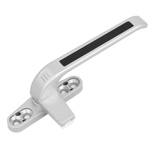 Mango de cerradura de mano derecha de aleación de zinc para ventana de guillotina color gris plateado con tornillos