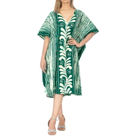 

HAPPY BAY Women s Oversize Caftan Casual Beach Dress 2X-3X Grass Green-AC672