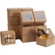thumbnail image 2 of Cajas para Postres de Papel Kraft con Ventana, Cajas para Galletas, Caja para Cupcakes, Cajas Repostería Portátiles para Pasteles, Magdalenas y Dulces, Ideales para Bodas y Fiestas, 2 of 4