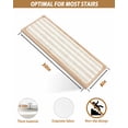thumbnail image 6 of Vintage Linen Stair Treads Non Slip for Steps Striped Beige Theme Farmhouse 15 Pcs Reusable Adhesive Stair Runner Mats for Dogs Elders Carpet Treads Rugs for Staircase 8x30 In, 6 of 7