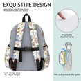 thumbnail image 5 of Highland Cow and Boot Print Cute School Backpack with Padded Back and Adjustable Shoulder Straps 13.4"x11"x4.7", 5 of 5