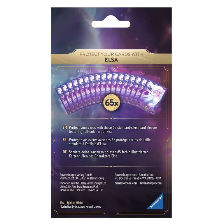 lorcana elsa card sleeves Disney TCG: The First Chapter Each pack contains 65 card sleeves Official sleeves with Dragonshield Outer