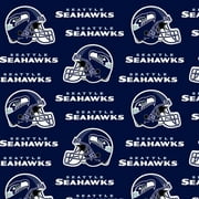 NFL Seattle Seahawks 58" 100% Cotton Sports Logo Craft Fabric By the Yard, Multi-color