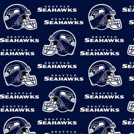 NFL Seattle Seahawks 58" 100% Cotton Sports Logo Craft Fabric By the Yard, Multi-color