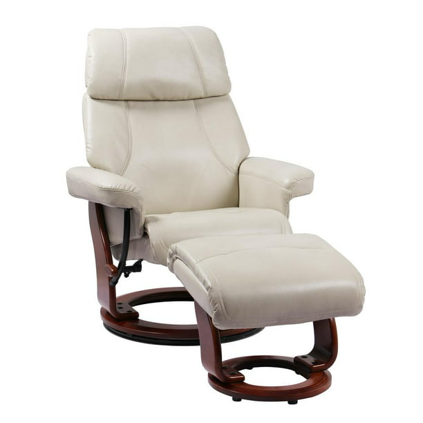 European Styled Recliner And Ottoman, Scandinavian Style Leather Recliners