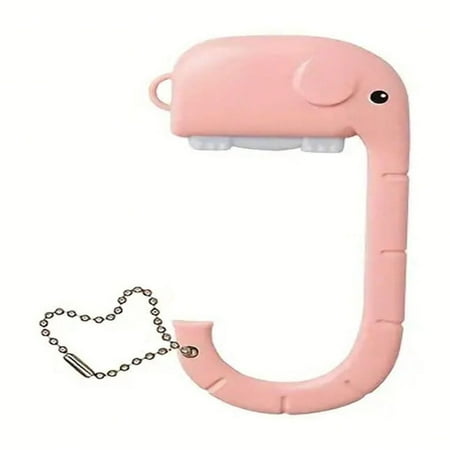 

QUTETN 1pc Elephant Wall Hook For Office With Non-Slip Design - Stainless Steel Finish Oval-Shaped Plastic Material Single Hook For Hanging Bags And Accessories (Random Style)