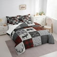 thumbnail image 3 of Homewish Vintage Boho Tribal 7pcs Bedding Comforter Set,Rustic Western Farmhouse Queen Bedding Sets,Wild Bear Elk Queen Sheet Sets For Men Women,Super Cozy Room Decor Reversible, 3 of 8