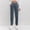 Blue, variant on Women's Casual Solid Color Elastic Waist Pants with Pockets - Comfortable Everyday Long Pants for All Seasons