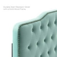 thumbnail image 5 of Tufted Headboard, King Size, Velvet, Blue, Modern Contemporary Urban Design, Bedroom Master Guest Suite, 5 of 10