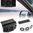thumbnail image 2 of Solar Powered Car Exhaust Fan, 3-Header Auto Air Vent Radiator for Heat Relief, Portable Vehicle Cooling Fan & Odor Eliminator, Universal Fit for Car Window, Black, 2 of 8