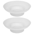 thumbnail image 1 of ColoMX Jabonera de baño de 2 uds., escurridor de jabón de vidrio transparente, bandeja pequeña redonda, soporte para jabón de ducha para bañera, ducha, fregadero de cocina, 1 of 8