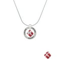 thumbnail image 2 of Delight Jewelry Silvertone Small 3-D Red Present Box with Bow Laugh Ring Charm Necklace, 18", 2 of 4