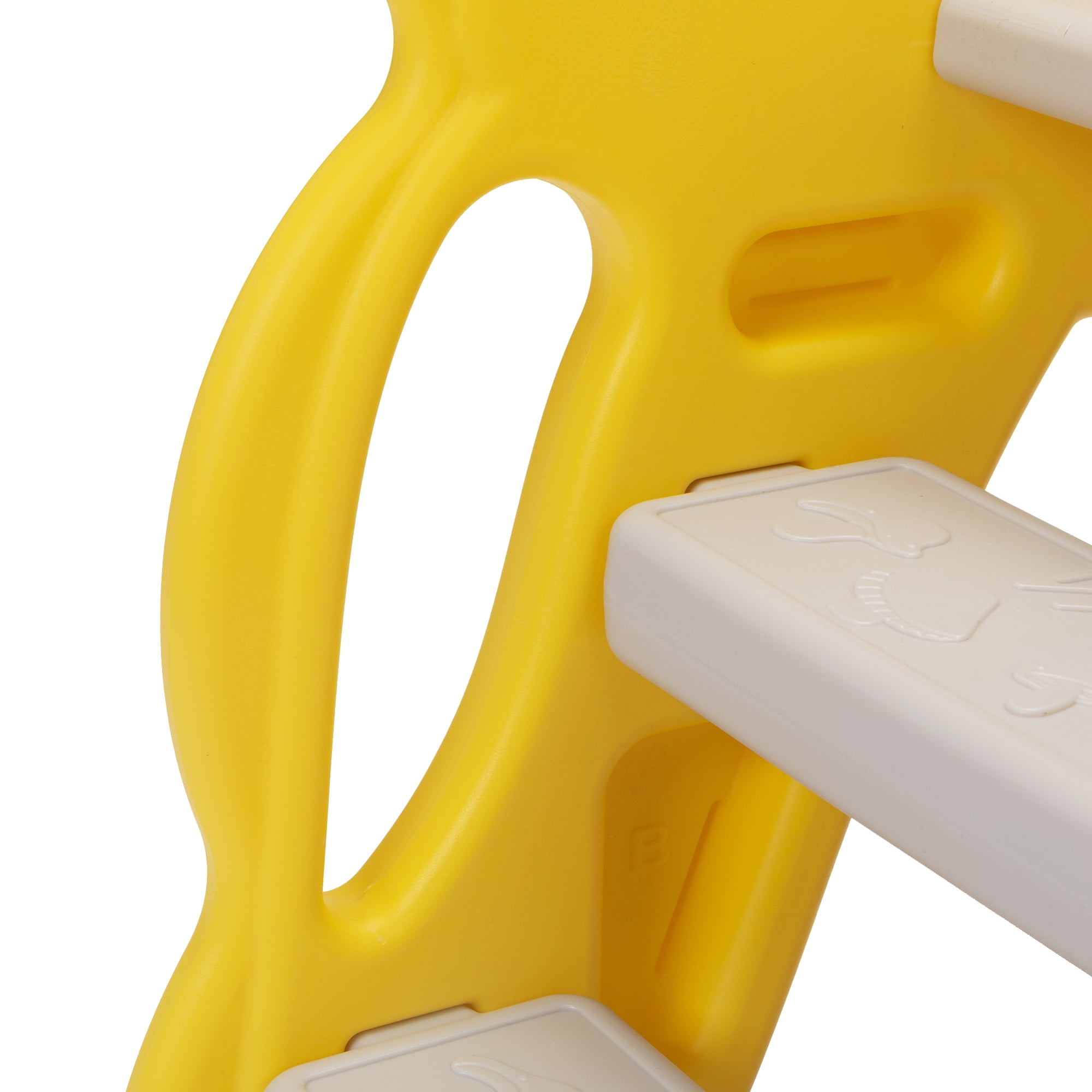Kadyne 3 in 1 Toddler Slide Kids Slide, 42.9" Frogs Play Slide for Outdoor and Indoor, Play Slide with Basketball Hoop, Ball and Ladder, Yellow+Gray Kadyne 3 in 1 Toddler Slide Kids Slide, 42.9" Frogs Play Slide for Outdoor and Indoor, Play Slide with Basketball Hoop, Ball and Ladder, Yellow+Gray