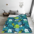 thumbnail image 5 of Sikiie Shark And Leaves Ultra-Soft Micro flannel Blanket Luxury All Seasons Warm Blanket for Bedding Sofa and Travel (4 sizes)-40"x30", 5 of 7