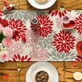 thumbnail image 7 of Euaioeiu Valentine's Day Table Runner, 71x12 Inches, Floral Linen Tablecloth Decor for Dining Room, Kitchen, Anniversary, Wedding Party Supplies and Decorations, 7 of 7