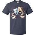 thumbnail image 3 of Inktastic Tragedy and Comedy Stage Masks T-Shirt, 3 of 5