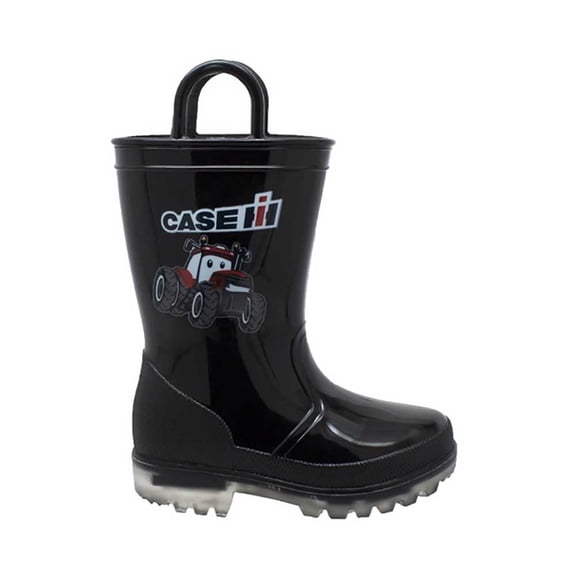 Toddlers PVC Boot with Light-Up Outsole Black, Size - 8