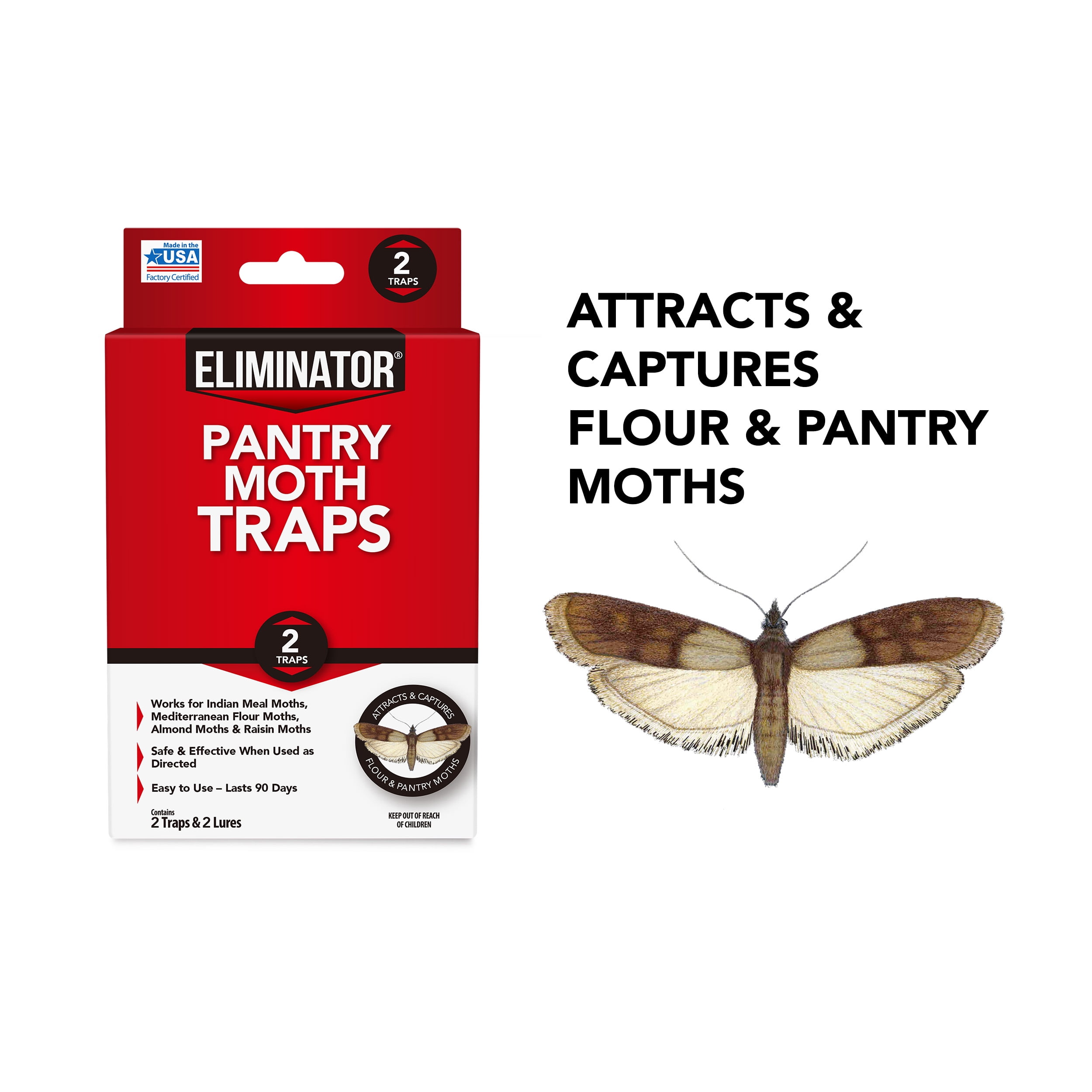 VivaTrap! Flat Pantry Moth Trap and Lure (2 Pack) at
