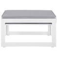 thumbnail image 2 of Hawthorne Collection Outdoor Patio Ottoman in White and Gray, 2 of 3
