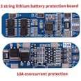 thumbnail image 4 of HUGFEGWE 3 Series 11.1V 12V 12.6V Pile Lithium Li-ion Protection BMS PCB avec Multi Protection(10-13A) CJB91-10069, 4 of 9