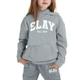 thumbnail image 4 of RTKFRFLM Girls Outfits Set Winter Fleece Hoodie And Joggers Comfy Casual Kids Clothes With Stylish Print Toddler Teen Fall Winter Clothes Clothing Sets,Size 8-9 Years, 4 of 4