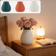 thumbnail image 7 of Woven Look Plastic Vase for Home Decor, Small Decorative Centerpiece Vase for Fresh or Dried Flowers, Farmhouse Style Accent for Shelf, Table, or Mantelpiece, 7 of 7