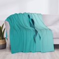 thumbnail image 3 of Fuzoiu a Teal Ribbonin Print Flannel Blanket,Throw Blanket,Flannel Home Decor,Fleece Bed Blankets,Cozy Soft Blanket for Bed, Sofa, Camping, and Travel-40"x30", 3 of 6