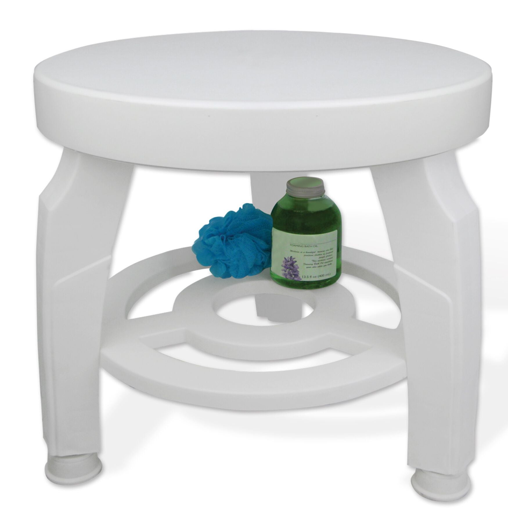 Brylanehome Swivel Shower Stool, White