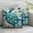 thumbnail image 3 of Leisuo  Sea Turtle Throw Pillow Case Mediterranean Style Sea Theme Decorative Square Cushion Cover for Pillow Inserts, 3 of 5