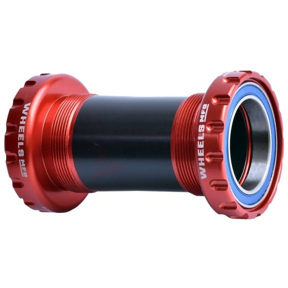 Wheels Manufacturing BSA Bottom Bracket - DUB Spindle, ABEC 3, Red