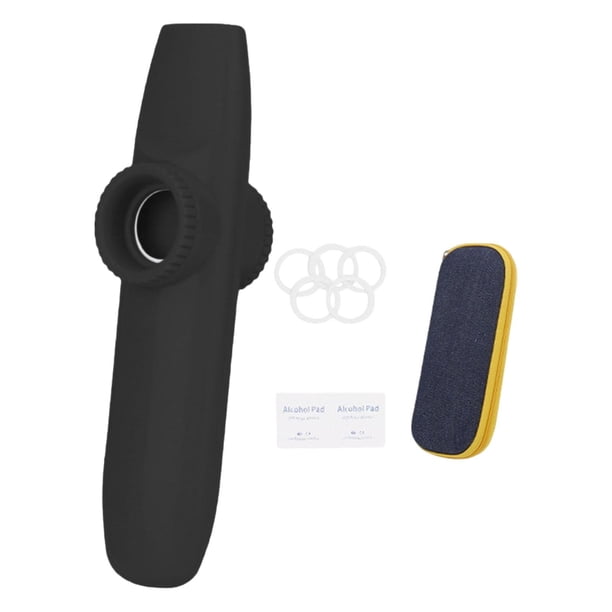 Kazoo con 5 láminas de repuesto. Regalo educativo, decoración para fiestas, recuerdos de fiesta, rellenos para bolsas de regalo para adultos, amantes negro