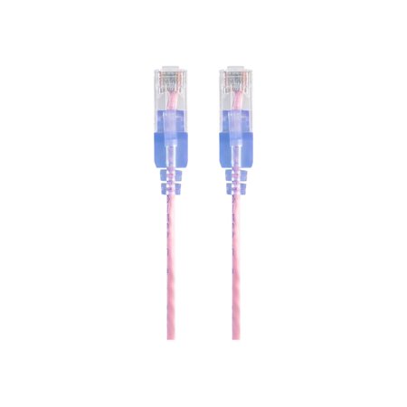 UPC: 0889028114476 | Monoprice SlimRun – Patch cable – RJ-45 (M) to RJ-45 (M) – 7 ft – UTP – CAT 6a – booted  snagless – pink (pack of 5)
