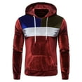thumbnail image 1 of Sudadera con capucha de terciopelo para hombre, sudadera con bolsillo, informal, para uso diario, para vacaciones, ropa deportiva Pompotops  oipoqjl17604, 1 of 4