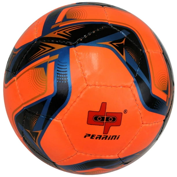 Perrini Ballon de Football Orange/noir/bleu Tous les Temps Extérieur Extérieur Taille Officielle 5