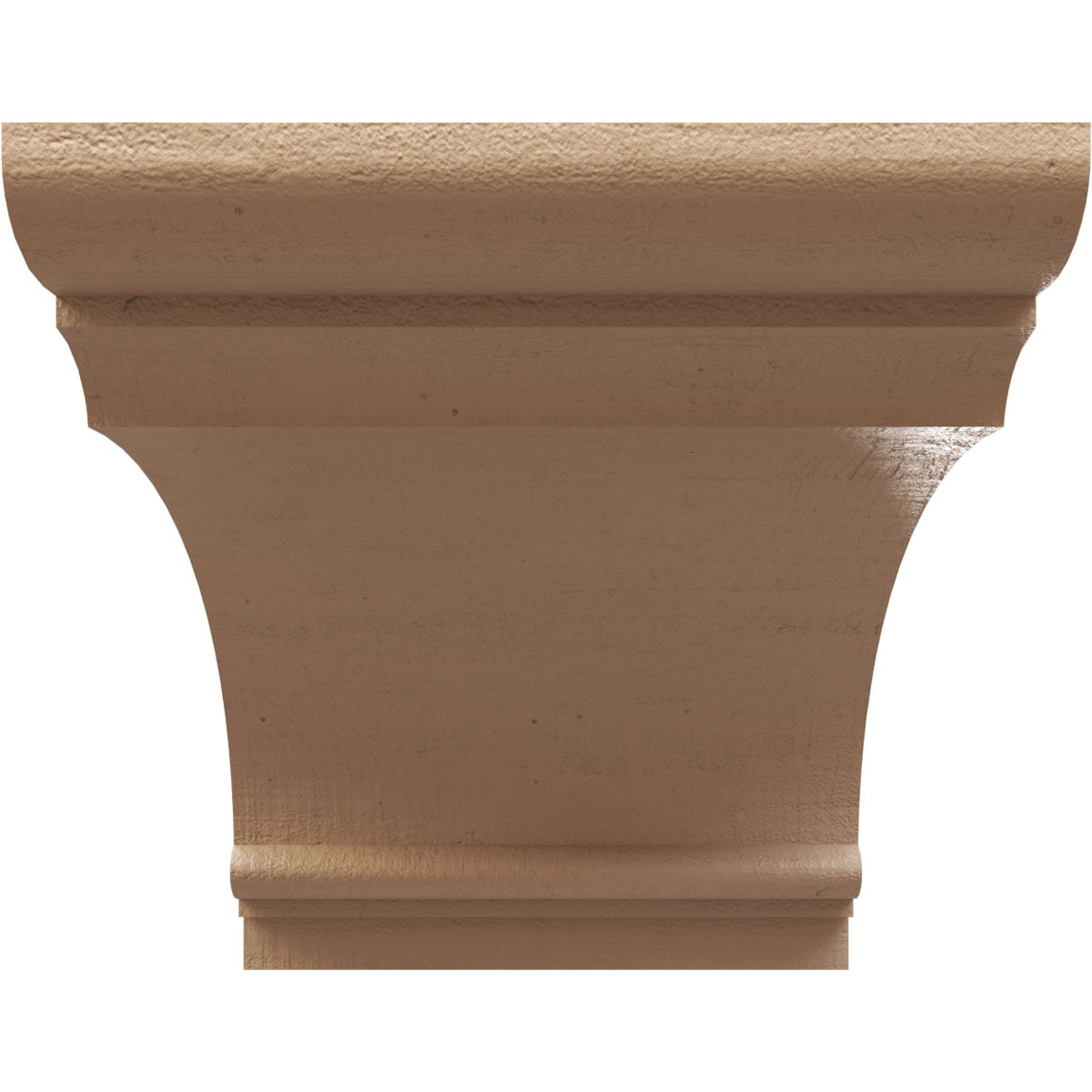 6"W x 12"D x 6"H Wide Hughes Rough Cedar Woodgrain TimberThane Corbel, Primed Tan