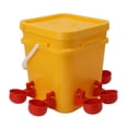 thumbnail image 3 of Sistema de bebederos para aves de corral para gansos, patos y pájaros: incluye cuenco rojo y bebedero automático con tornillos negros y barril portátil de 12 l, 3 of 8